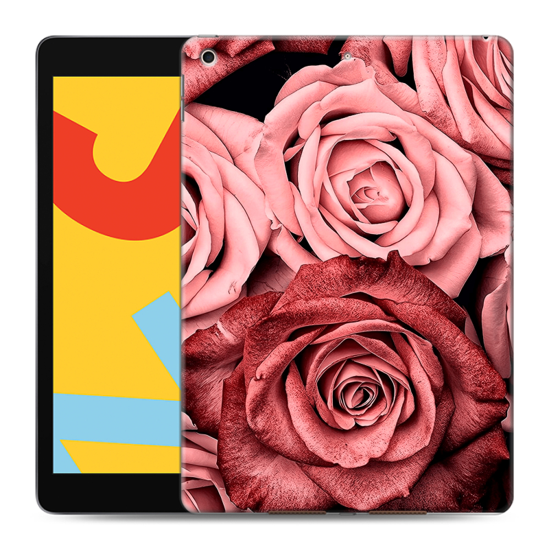 Силиконовый чехол на Ipad 10.2 (2019) с принтом Цветы розы Силиконовый чехол на Ipad 10.2 (2019) с принтом Цветы розы