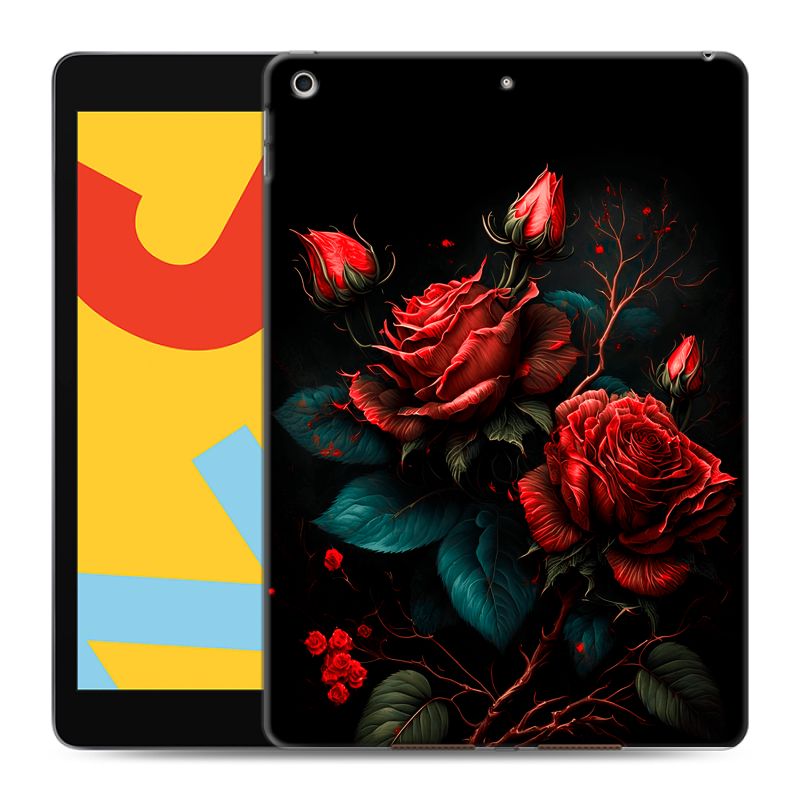 Силиконовый чехол на Ipad 10.2 (2019) с принтом Розы красные Силиконовый чехол на Ipad 10.2 (2019) с принтом Розы красные