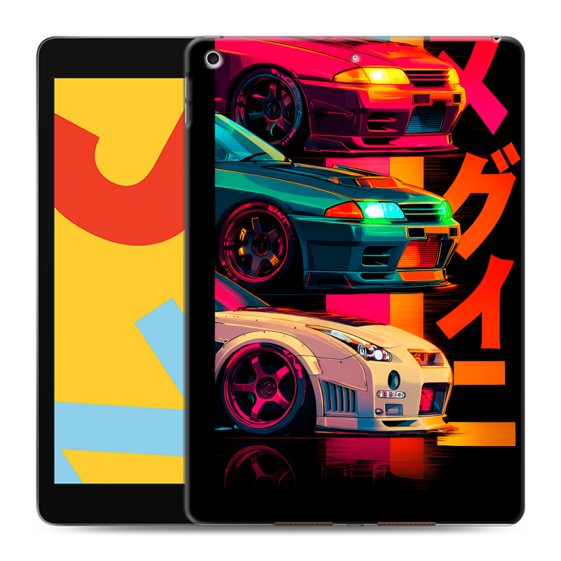 Силиконовый чехол на Ipad 10.2 (2019) с принтом Гоночные машины Силиконовый чехол на Ipad 10.2 (2019) с принтом Гоночные машины