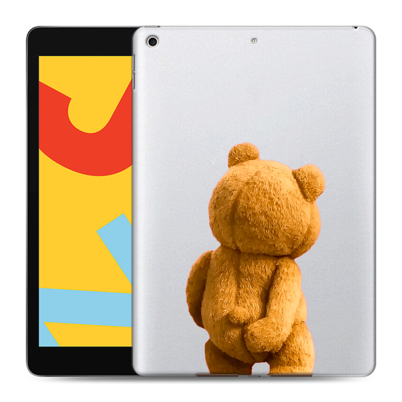 Силиконовый чехол на Ipad 10.2 (2019) с принтом Медведь Силиконовый чехол на Ipad 10.2 (2019) с принтом Медведь
