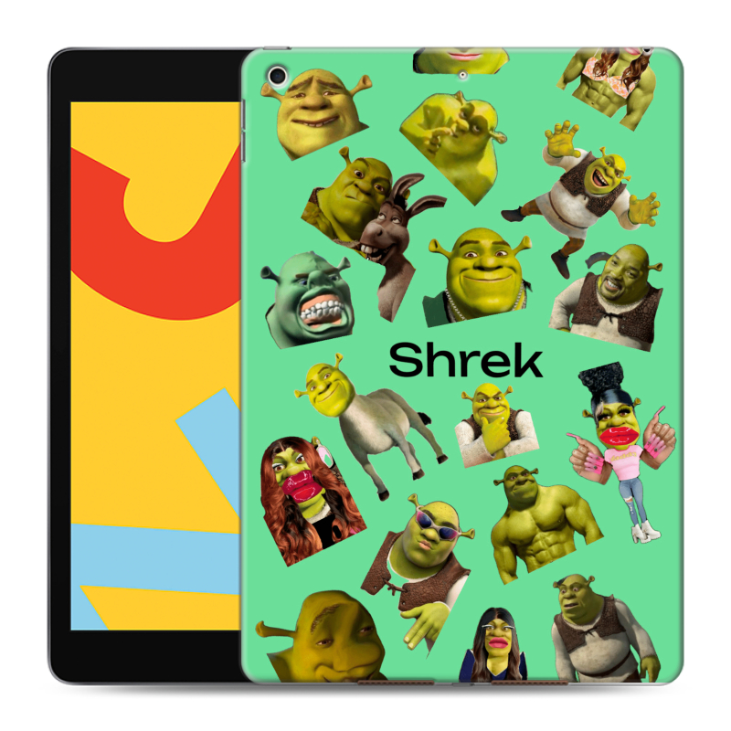 Силиконовый чехол на Ipad 10.2 (2019) с принтом Шрек Shrek Силиконовый чехол на Ipad 10.2 (2019) с принтом Шрек Shrek