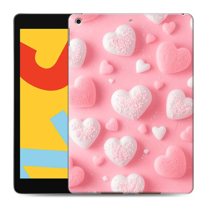Силиконовый чехол на Ipad 10.2 (2019) с принтом Сердечки Силиконовый чехол на Ipad 10.2 (2019) с принтом Сердечки