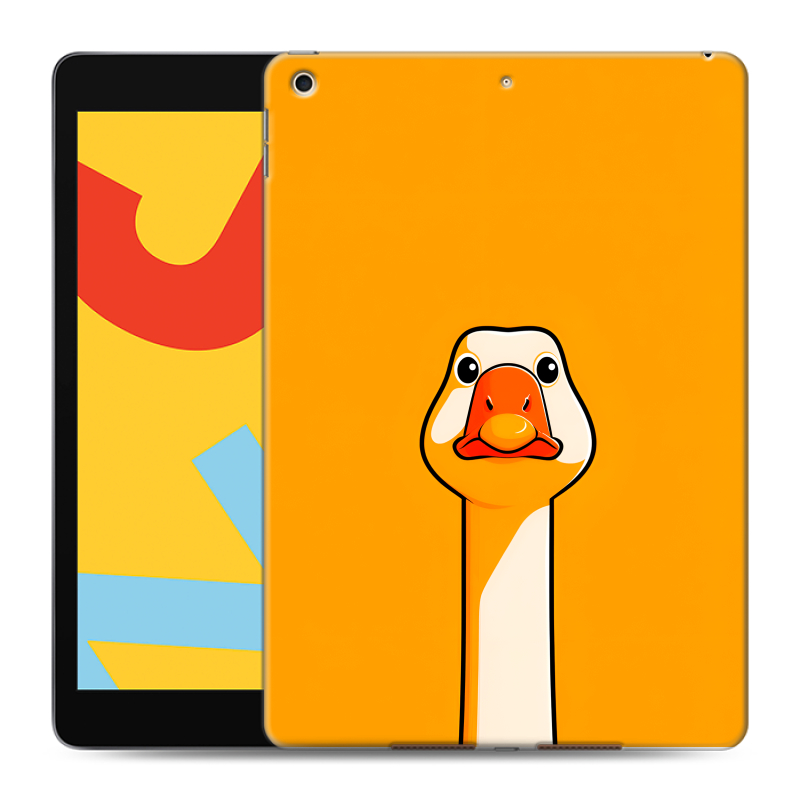 Силиконовый чехол на Ipad 10.2 (2019) с принтом Смешная утка Силиконовый чехол на Ipad 10.2 (2019) с принтом Смешная утка