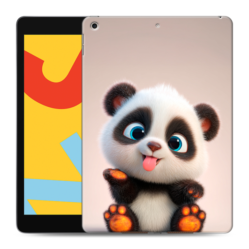 Силиконовый чехол на планшета Ipad 10.2 (2019) с принтом милая панда Силиконовый чехол на планшета Ipad 10.2 (2019) с принтом милая панда