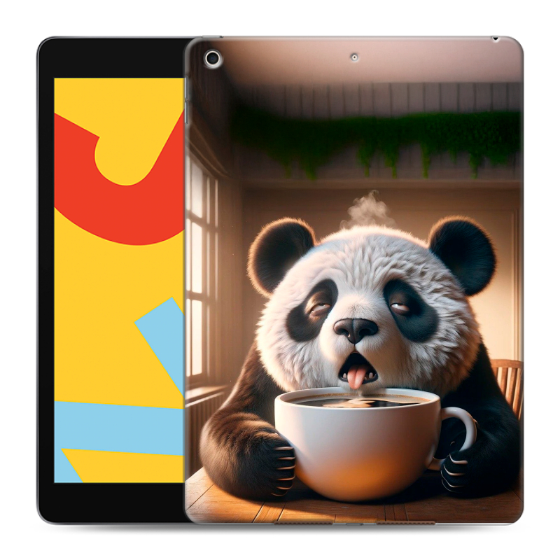 Силиконовый чехол на Ipad 10.2 (2019) с принтом смешная панда Силиконовый чехол на Ipad 10.2 (2019) с принтом смешная панда