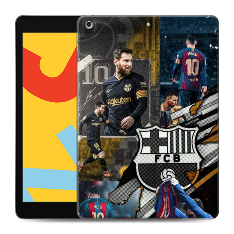 Силиконовый чехол на Ipad 10.2 (2019) с принтом Messi Barcelona Силиконовый чехол на Ipad 10.2 (2019) с принтом Messi Barcelona