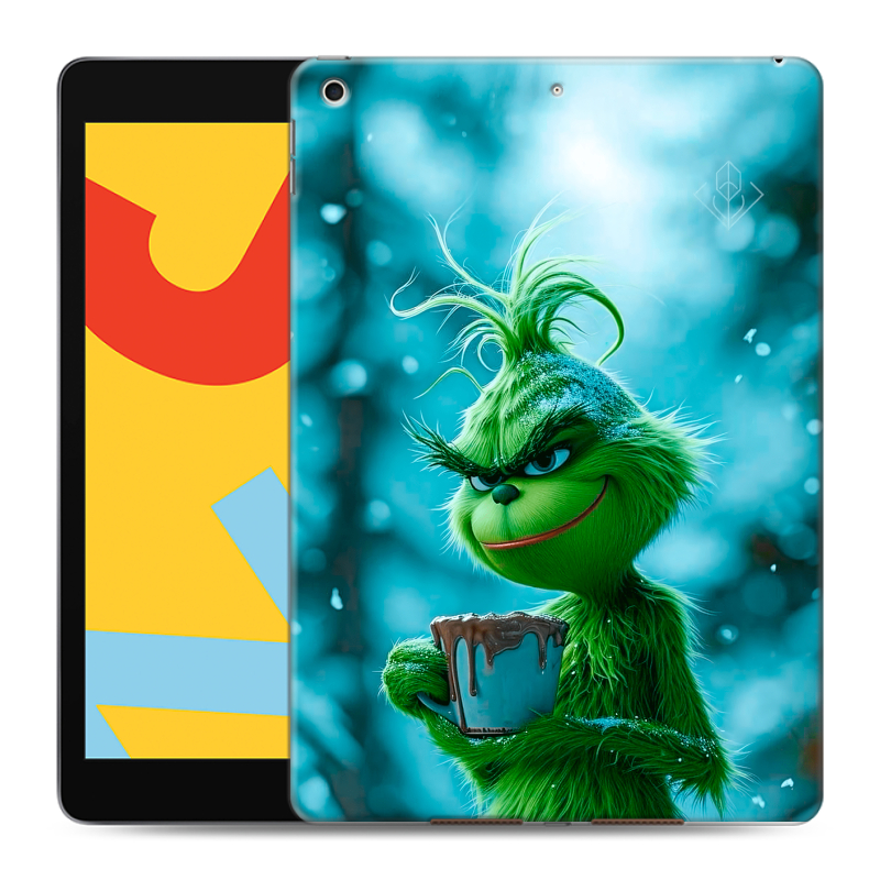 Силиконовый чехол на Ipad 10.2 (2019) с принтом Новый год гринч Силиконовый чехол на Ipad 10.2 (2019) с принтом Новый год гринч