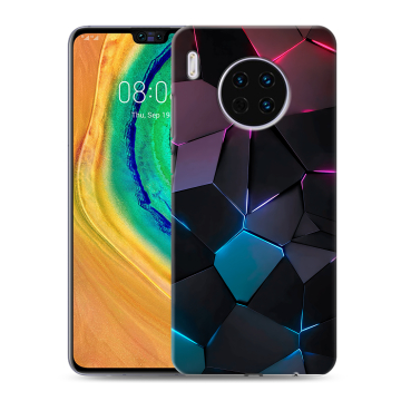 Силиконовый чехол на Huawei Mate 30 с принтом Геометрия неона Силиконовый чехол на Huawei Mate 30 с принтом Геометрия неона