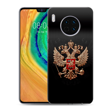 Силиконовый чехол на Huawei Mate 30 с принтом Герб России Силиконовый чехол на Huawei Mate 30 с принтом Герб России