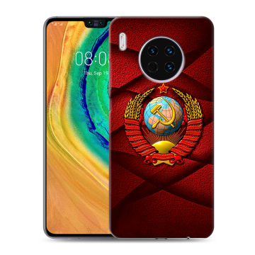 Силиконовый чехол на Huawei Mate 30 с принтом Герб СССР Силиконовый чехол на Huawei Mate 30 с принтом Герб СССР