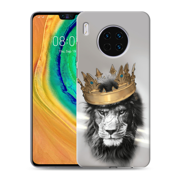 Силиконовый чехол на Huawei Mate 30 с принтом Лев с короной Силиконовый чехол на Huawei Mate 30 с принтом Лев с короной