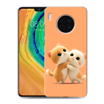 Силиконовый чехол на Huawei Mate 30 с принтом Милые котики Силиконовый чехол на Huawei Mate 30 с принтом Милые котики