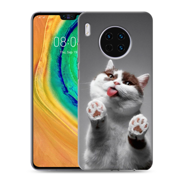 Силиконовый чехол на Huawei Mate 30 с принтом Коты Силиконовый чехол на Huawei Mate 30 с принтом Коты