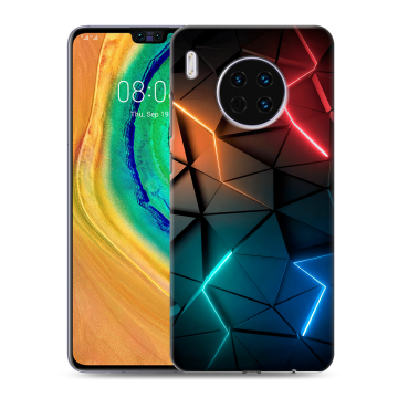 Силиконовый чехол на Huawei Mate 30 с принтом Абстракция неон Силиконовый чехол на Huawei Mate 30 с принтом Абстракция неон