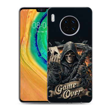 Силиконовый чехол на Huawei Mate 30 с принтом Скелет карты Силиконовый чехол на Huawei Mate 30 с принтом Скелет карты