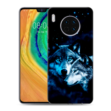 Силиконовый чехол на Huawei Mate 30 с принтом Волки Силиконовый чехол на Huawei Mate 30 с принтом Волки