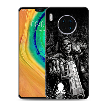 Силиконовый чехол на Huawei Mate 30 с принтом Скелет Силиконовый чехол на Huawei Mate 30 с принтом Скелет