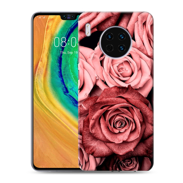 Силиконовый чехол на Huawei Mate 30 с принтом Цветы розы Силиконовый чехол на Huawei Mate 30 с принтом Цветы розы
