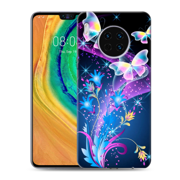 Силиконовый чехол на Huawei Mate 30 с принтом Бабочки