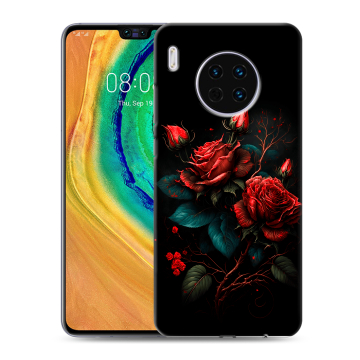 Силиконовый чехол на Huawei Mate 30 с принтом Розы красные Силиконовый чехол на Huawei Mate 30 с принтом Розы красные