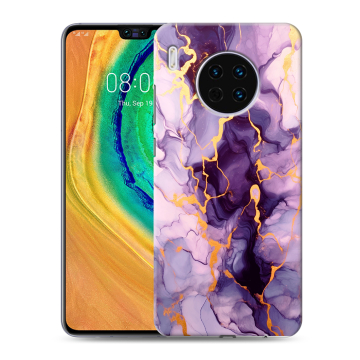 Силиконовый чехол на Huawei Mate 30 с принтом Мрамор