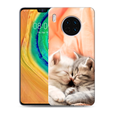 Силиконовый чехол на Huawei Mate 30 с принтом Котята