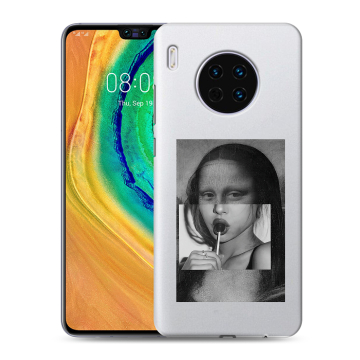 Силиконовый чехол на Huawei Mate 30 с принтом Мона Лиза
