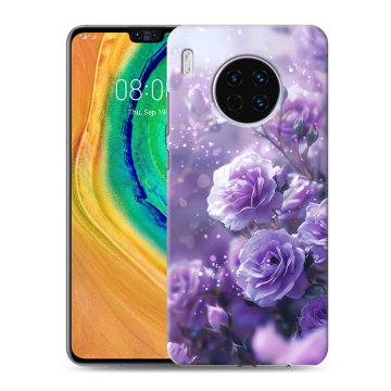 Силиконовый чехол на Huawei Mate 30 с принтом Розы цветы