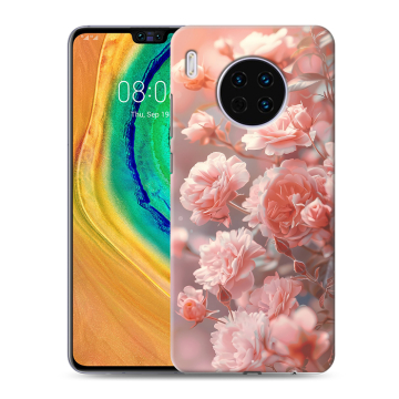 Силиконовый чехол на Huawei Mate 30 с принтом Розовые розы