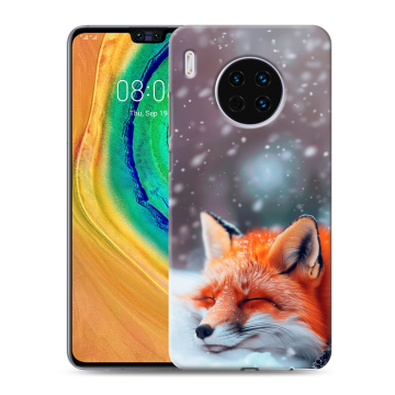 Силиконовый чехол на Huawei Mate 30 с принтом лиса