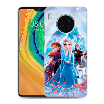 Силиконовый чехол на Huawei Mate 30 с принтом Холодное сердце Frozen