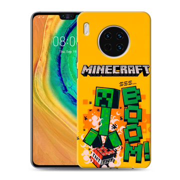 Силиконовый чехол на Huawei Mate 30 с принтом Майнкрафт Minecraft
