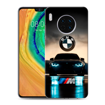 Силиконовый чехол на Huawei Mate 30 с принтом БМВ BMW