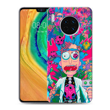 Силиконовый чехол на Huawei Mate 30 с принтом Рик и Морти Rick Morty