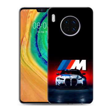 Силиконовый чехол на Huawei Mate 30 с принтом БМВ BMW