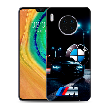 Силиконовый чехол на Huawei Mate 30 с принтом БМВ BMW