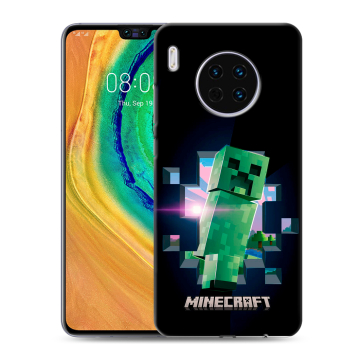 Силиконовый чехол на Huawei Mate 30 с принтом Майнкрафт Minecraft