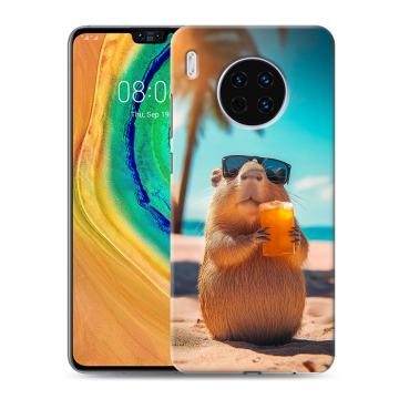 Силиконовый чехол на Huawei Mate 30 с принтом Капибара