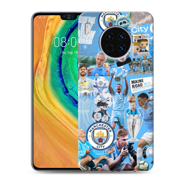 Силиконовый чехол на Huawei Mate 30 с принтом Man City Манчестер Сити
