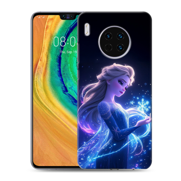 Силиконовый чехол на Huawei Mate 30 с принтом Холодное сердце Frozen