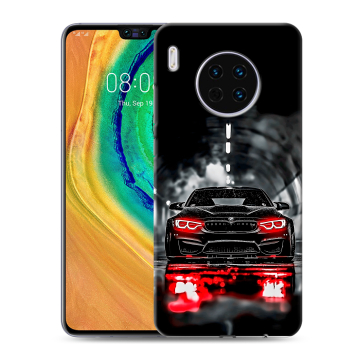 Силиконовый чехол на Huawei Mate 30 с принтом BMW БМВ