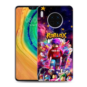 Силиконовый чехол на Huawei Mate 30 с принтом Roblox Роблокс