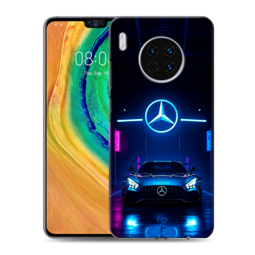 Силиконовый чехол на Huawei Mate 30 с принтом Mercedes Мерседес