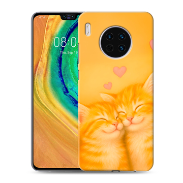 Силиконовый чехол на Huawei Mate 30 с принтом Милые котята