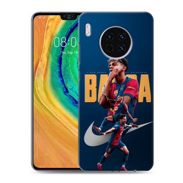 Силиконовый чехол на Huawei Mate 30 с принтом Барселона Barca Yamal 