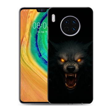 Силиконовый чехол на Huawei Mate 30 с принтом Волк