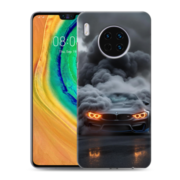 Силиконовый чехол на Huawei Mate 30 с принтом BMW БМВ