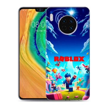 Силиконовый чехол на Huawei Mate 30 с принтом Roblox Роблокс