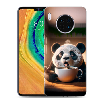 Силиконовый чехол на Huawei Mate 30 с принтом смешная панда