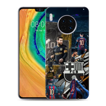 Силиконовый чехол на Huawei Mate 30 с принтом Messi Barcelona Силиконовый чехол на Huawei Mate 30 с принтом Messi Barcelona